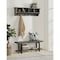 Alaterre Furniture Pomona 48" Metal and Wood Wall Coat Hook with Bench, Slate Gray AMBA0324SG - alternate 8